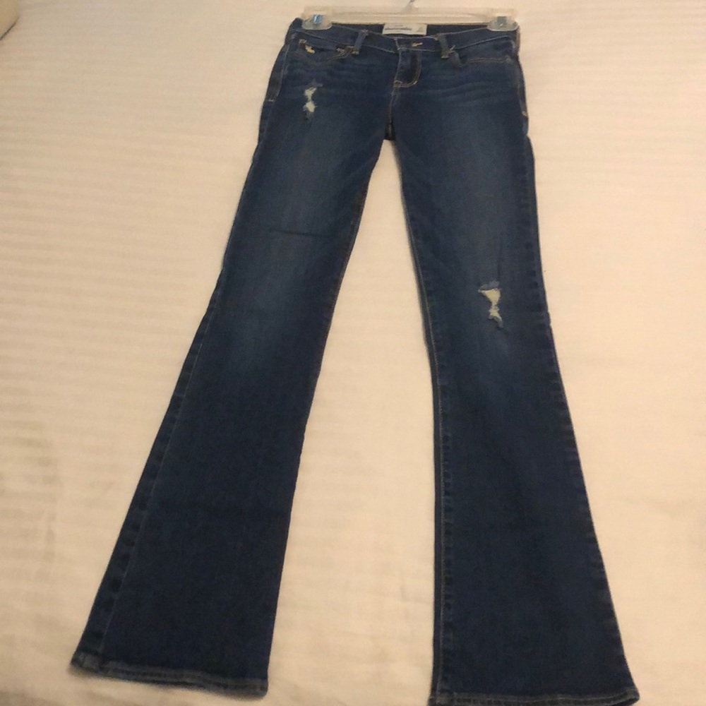 Abercrombie girls flare distressed jeans - Sz 12